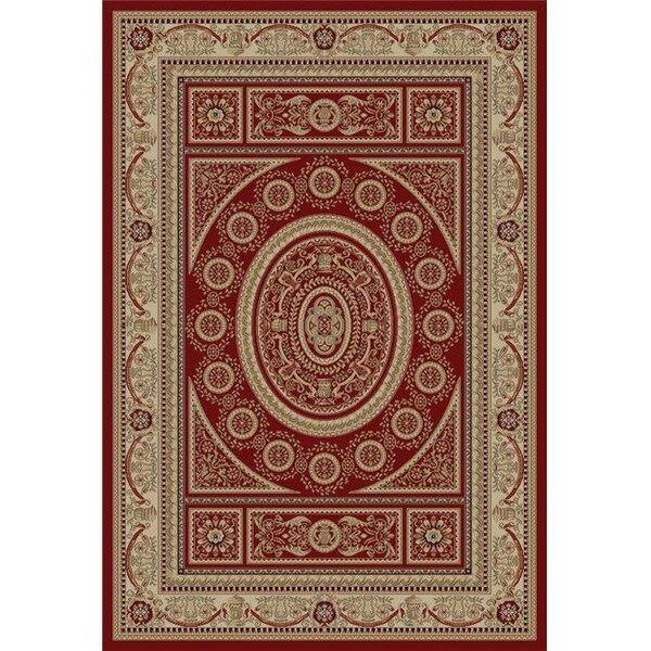 Concord Global Trading Concord Global 44106 6 ft. 7 in. x 9 ft. 3 in. Jewel Aubusson - Red 44106 - main